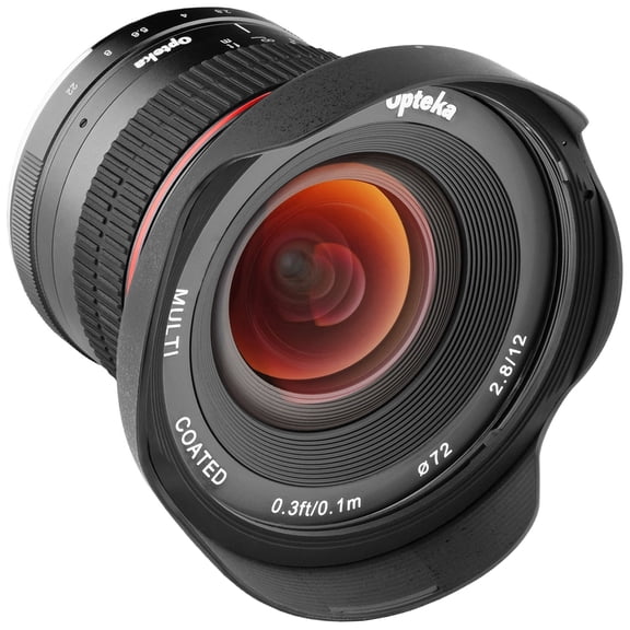 opteka 12mm f/2.8 hd mc manual focus wide angle lens for sony e mount aps-c format digital cameras