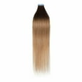 thumbnail image 4 of MY-LADY Ombre Tape in 100% Real Remy Human Hair Extensions Seamless Full Head Skin Weft Highligh Hairpiece Straight 20pcs 12"-24", 4 of 10