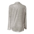 thumbnail image 4 of TUOYUAN Womens Plus Size Sequined Blouse Lapel Long Sleeve Sparkly Shirt Jacket Going Out Top Fall Winter,Gold,SIZE:XXXL, 4 of 5