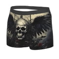 thumbnail image 2 of Daiia Vintage Winged Rose Skull Men's Underwear Boxer Briefs, Cotton Stretch Moisture-Wicking Underwear-Large, 2 of 9