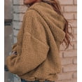 thumbnail image 3 of Mujeres de manga larga Sherpa Fleece Hoodies Casual Zip Up Fuzzy Coat Pullover Sudadera Crop Tops Sudadera con capucha con bolsillos Zhivalor WMZY-838-14, 3 of 5