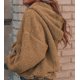 thumbnail image 3 of Mujeres de manga larga Sherpa Fleece Hoodies Casual Zip Up Fuzzy Coat Pullover Sudadera Crop Tops Sudadera con capucha con bolsillos Zhivalor WMZY-838-6, 3 of 5