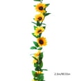 thumbnail image 3 of EGYMEN 3PC 7.5Ft Sunflower Garland Decor, Artificial Maple Vine for Door, Spring Assorted Branches, Indoor Outdoor Home Decoration, 3 of 9