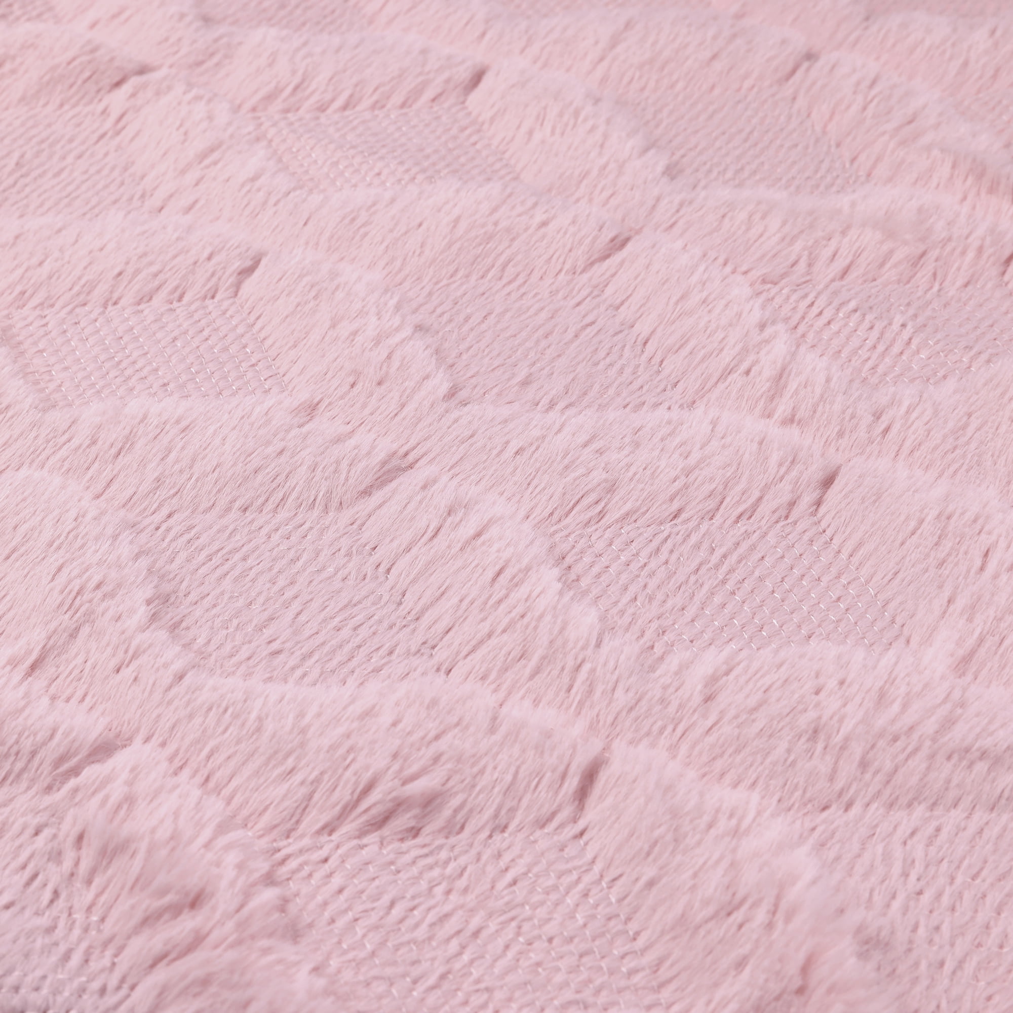 Unique Bargains Soft Plush Throw Pillow Covers Decorative Cushion Covers (2 Count) Pink-1 18" x 18"
