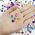 thumbnail image 2 of Craft Gemstone Acrylic Flatback Rhinestones Jewels for Crafting Embellishments Gems, 6 Shapes, 6-13mm,600pcs, 2 of 6