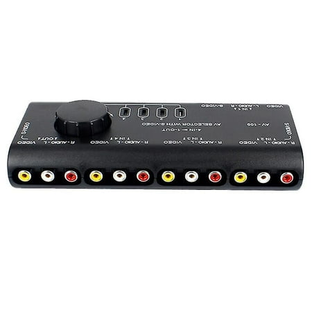 4-in-1 Out Av Rca Switch Box Av Audio Video Switcher 4 Way Splitter ...