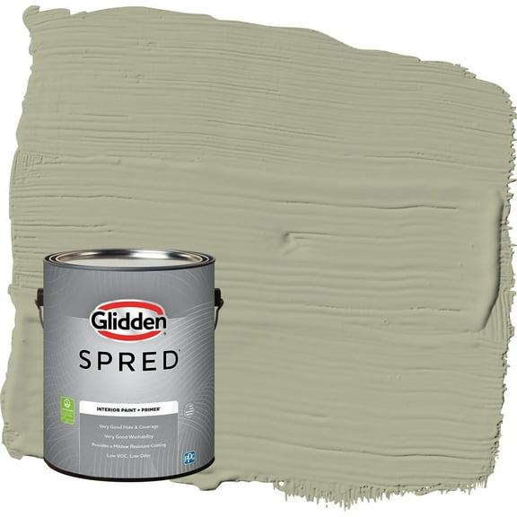 Glidden Spred Photo Gray / Green Semi-Gloss Interior Paint with Primer, 1 Gallon