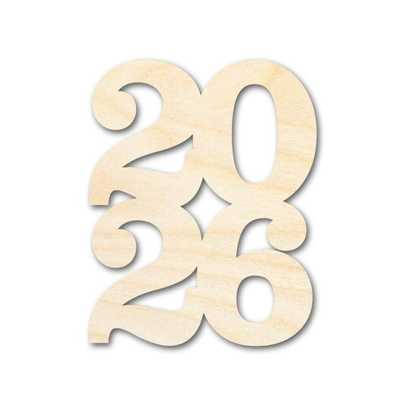 Unfinished Wood Year 2026 Shape 20" / 1/2"
