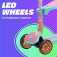 thumbnail image 6 of Skidee Kick Scooters for Kids, Adjustable Height, Foldable, LED Lights, Rear Brake, Ages 2-12, Marshmallow, 6 of 6