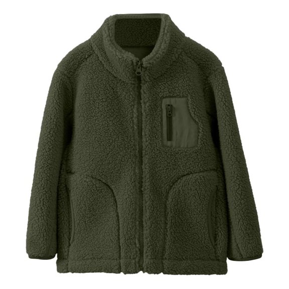 Mercatoo Youth Full Zip 𝐏olar Fl𝐞ece Jacket Boys Girls Stand Collar Fl𝐞ece Sweatshirt Kids Lightweight Jacket Windproof Coat