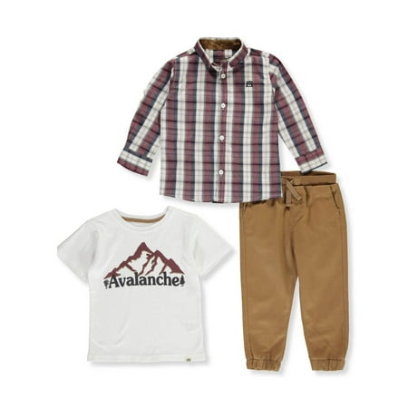 Avalanche Baby Boys' Mountain Logo 3-Piece Pants Set Outfit
