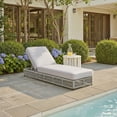 thumbnail image 2 of SAFAVIEH Gillian Outdoor Patio Sunlounger, Grey, 2 of 15