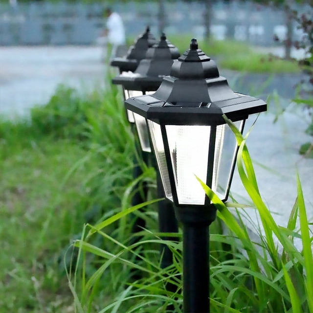 Lámpara solar hexagonal mediana Lámpara solar para jardín Lámpara solar para césped Lámpara de pared para palacio