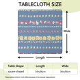 thumbnail image 2 of Pioneer Flower Floral Print Pattern Square Fitted Tablecloth with Elastic Edge,Square Table Cover,Washable Elastic Table Cover for Home Kitchen Party Decor 34"x34", 2 of 6