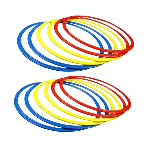 Anillos de entrenamiento de agilidad Gimnasio en casa Entrenamiento físico multiusos Multicolor Resistente 30cm 12 Piezas