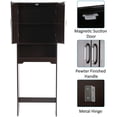 thumbnail image 2 of HOMEFORT Wood Over The Toilet Storage Cabinet, Freestanding Bathroom Spacesaver, Above Toilet Bathroom Shelf Organizer with Double Wood Doors and Adjustable Shelf, Espresso, 2 of 5