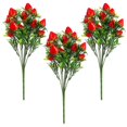 thumbnail image 1 of 3pcs Artificial Red Strawberry Branch Decors Artificial Strawberry Stem Decors Fake Plant Props, 1 of 1