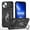 Black, variant on For iPhone 12 Pro Max Case Sliding Lens with Magnetic Ring Stand +Tempered Glass