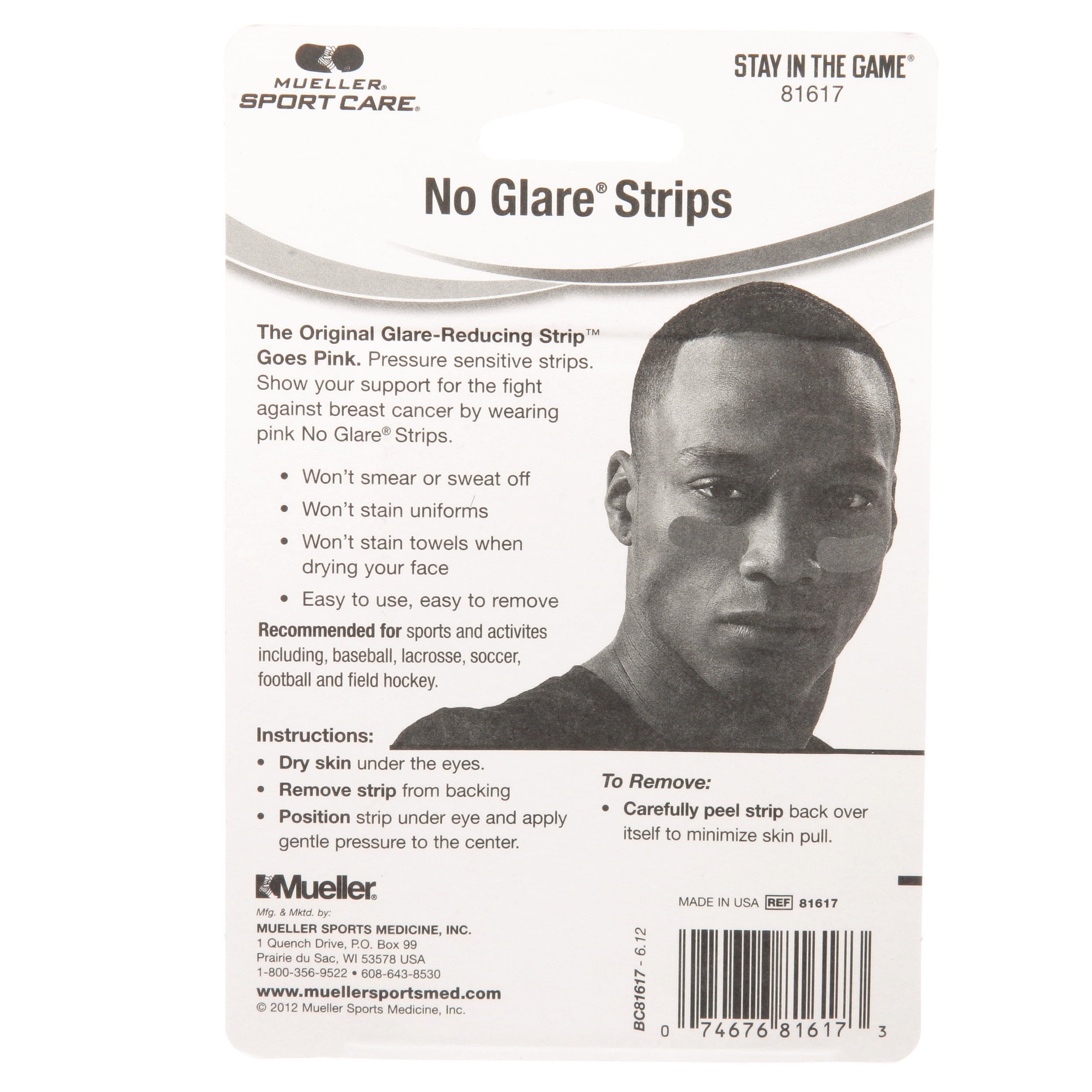 Mueller NoGlare Glare-Reducing Strips, Pink, 12 Count - Walmart.com