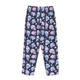 thumbnail image 7 of Fotbe Blue Skull Flower Women's Pajama Pants,Sleepwear Pants,Pj Bottoms Drawstring And Pockets-Small, 7 of 7
