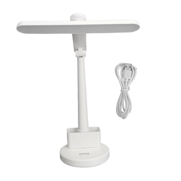 Lámpara de mesa LED ABS rotación de 360 grados plegable USB cuidado de los ojos lámpara de lectura regulable con portalápices para dormitorio oficina dormitorio estudio de trabajo