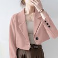 thumbnail image 5 of biudgviw Womens Fashion Blazer Long Sleeve Dressy Work Blazers Jackets Outwear Elegant Lapel Buttons Business Casual Coats, 5 of 7