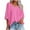 Pink, variant on Tbopshirt Top for Women Fashion Casual Solid V-Neck Loose Short Sleeve T-shirt Pullover Tops