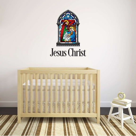 Christ Wall Decal Jesus Christ Christian Home Décor Vinyl Art Spiritual Religious Living Room Decoration - Size: 8 In X 10 In