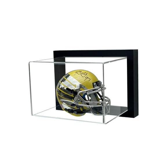 Framed Acrylic Wall Mount Football Mini Helmet Display UV Protect Secure Mount