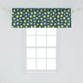 thumbnail image 2 of Ambesonne Lemons Window Valance, Vivid Sliced Citrus Graphic, 54" X 18", Sky Blue Yellow, 2 of 3