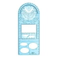 thumbnail image 1 of DYNWAVECA Drawing Template Stationery Measuring Tool Mathematics Multifunctional Geometric Ruler for Teachers Custom Made Mathematics Teaching , High Blue, 1 of 5