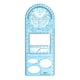 thumbnail image 1 of Regla geométrica multifuncional, suministros de papelería, plantillas, matemáticas, dibujo azul alto, 1 of 5