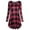 Red, variant on Aoochasliy Fall Dresses for Women Long Sleeve O-Neck Plaid Color Block Casual Loose Fit Tunic Dress