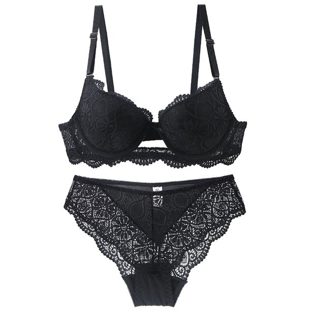 Conjunto de lencería para mujer Sujetador y bragas de encaje sexy Conjunto de lencería fina de verano Fridja nalpqowj39972