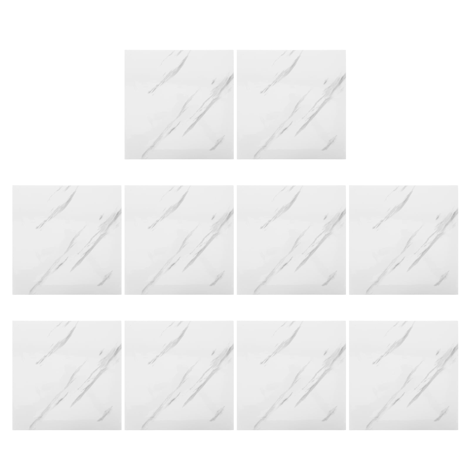 Masteelf 20 pcs  Peel and Stick Marble Tiles for Bathroom and Kitchen Self-Adhesive Wall Covering Easy Installation Backsplash Waterproof and Durable for Living Room Bedroom and More White
