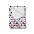 thumbnail image 2 of Geometric Soft Flannel Fleece Blanket, Triangle with Grunge Effect Colorful Paint Dripping Pattern Hipster Mosaic Design, Cozy Plush for Indoor and Outdoor Use, 60" x 80", Multicolor, by Ambesonne, 2 of 6