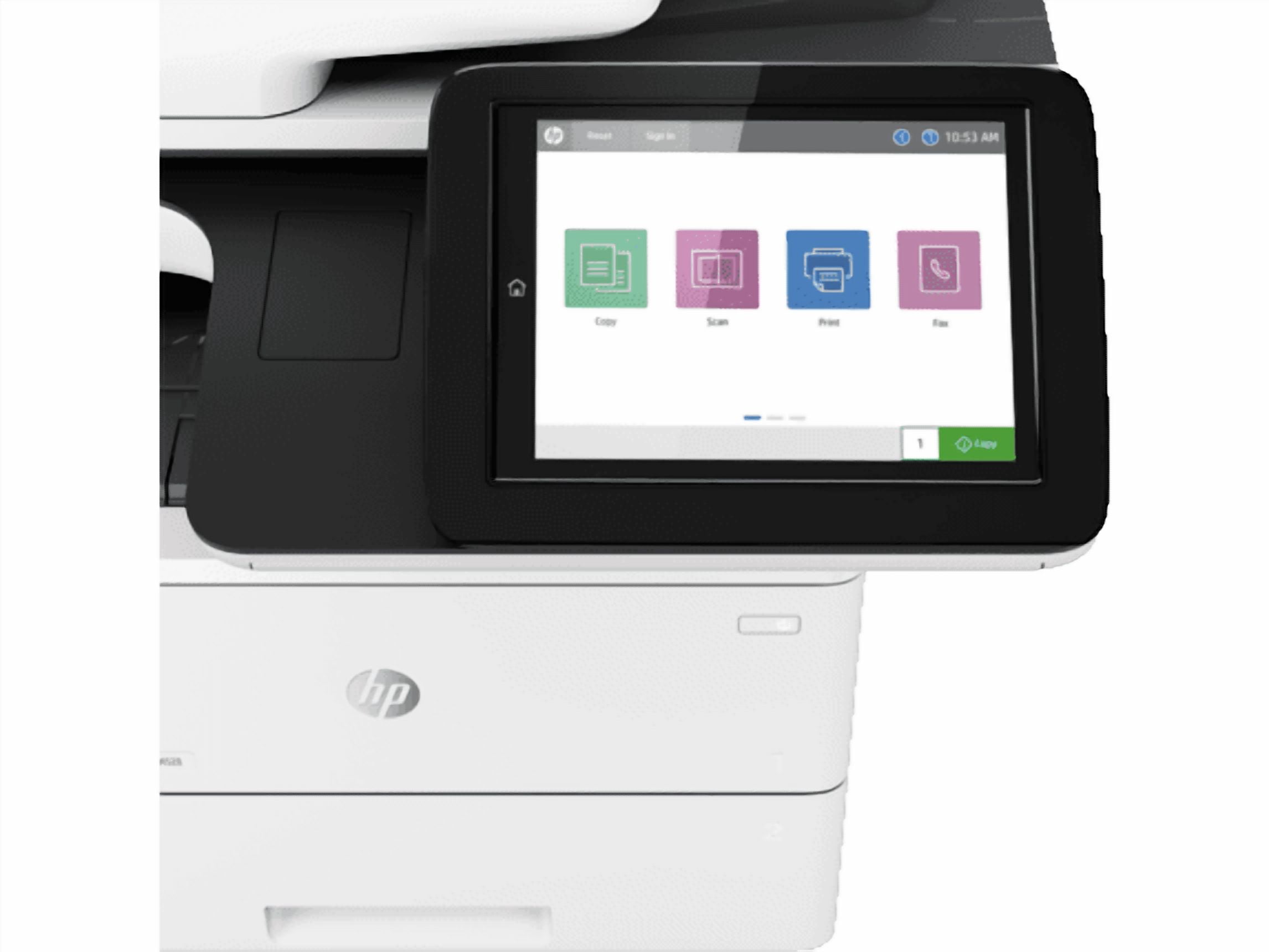 HP LaserJet Enterprise MFP M528f Laser Printer, Black And White Mobile Print,