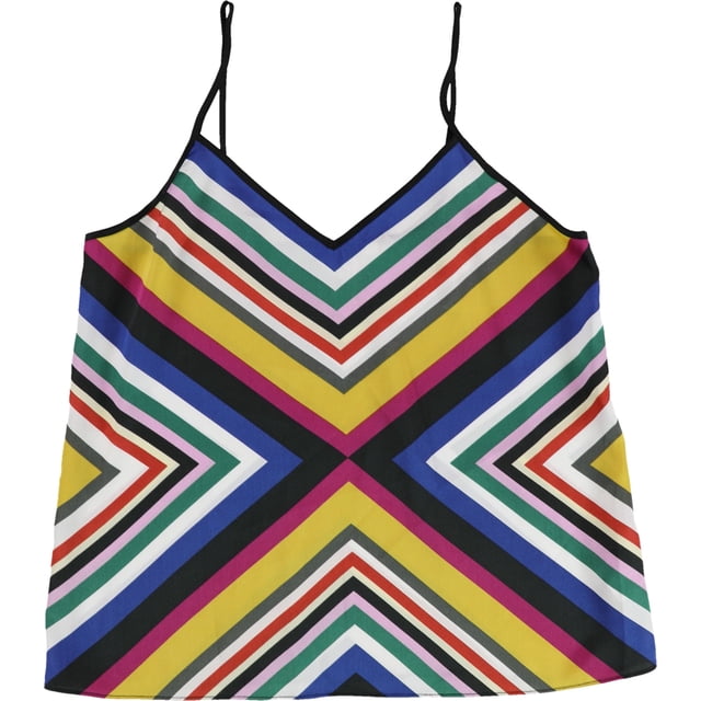 bar III Camiseta sin mangas a rayas para mujer, multicolor, mediana
