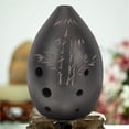 thumbnail image 3 of Artistic Black Clay Ocarina 8 Hole Traditional Wind Musical Instrument, 3 of 10