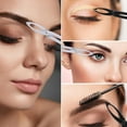 thumbnail image 6 of 2 Pieces Tweezers Scissor Handle Slant Tip Eyebrows Tweezers Scissors Shaped Eyebrow Plucker Tweezers for Facial Hair Plucker Remover Eyebrows Care(Straight Tip,black&silver), 6 of 7