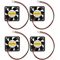 Easycargo 4pcs 3D Printer 40mm Fan 12V DC, 4010 Cooling Fan Sleeve Bearing Brushless 2 pin, 40mm Cooler Fan Grill Mounting Kit 40mm x 40mm x10mm