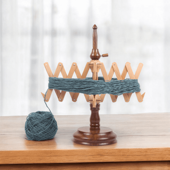 Creation India Craft Handcrafted Multi Wood Yarn Ball Winder and Table Top Swift, Yarn Winder, Table Top Swift, Knitting & Crocheting, Skein Winder, Yarn Ball Maker - Single or Combo (Swift)