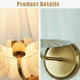 thumbnail image 6 of Modern Ruffled Shade Brass Sconce for Transitional Decor - Hardwired Lighting Bathroom Sconce Wall Lights for Bedroom, 6 of 10