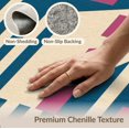 thumbnail image 6 of ODIKA 2'x3' Navy Blue Pink Cream Geometric Abstract Washable Accent Rug Modern Architectural Blocks Stripes Curved Mid Century Style for Bedroom, Nursery, RV, Pet Friendly, Bedside Mat, 6 of 7