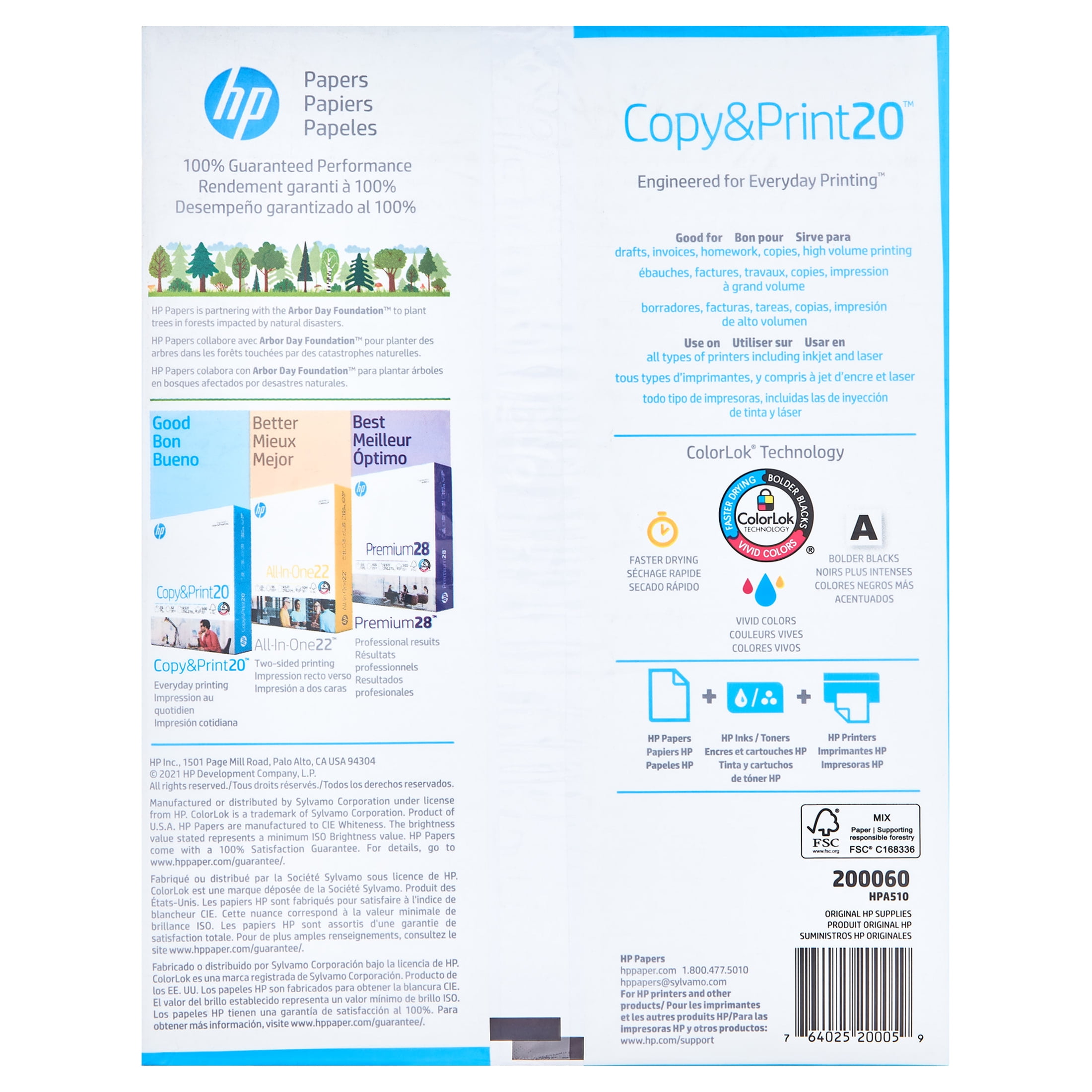 HP Printer Paper | 8.5 x 11 Paper | Combo Pack | 3 Ream Case of Office20  and 1 Ream of Premium32 | Student Value Pack | Made in USA - FSC Certified