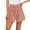 Pink, variant on Women's Wide Leg Shorts Lightweight High Waisted Adjustable Tie Knot Loose Summer Cute Trousers