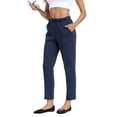 thumbnail image 4 of HDE Women's Pull On Dressy Sweatpants Casual Pants with Pockets Navy Blue - XXL, 4 of 7