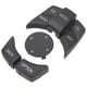 thumbnail image 2 of Kit de perilla de botón de control multimedia de consola central Reemplazo de cubierta de botón multimedia elegante antiarañazos para serie 1 3 5 Negro mate, 2 of 10