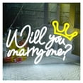 thumbnail image 1 of Letrero De Neón Will You Marry Me Con Luz LED Regulable, Para Propuestas De Matrimonio, Fiestas De Compromiso Y Decoración De Pared 40cmx25.5cm, 1 of 7