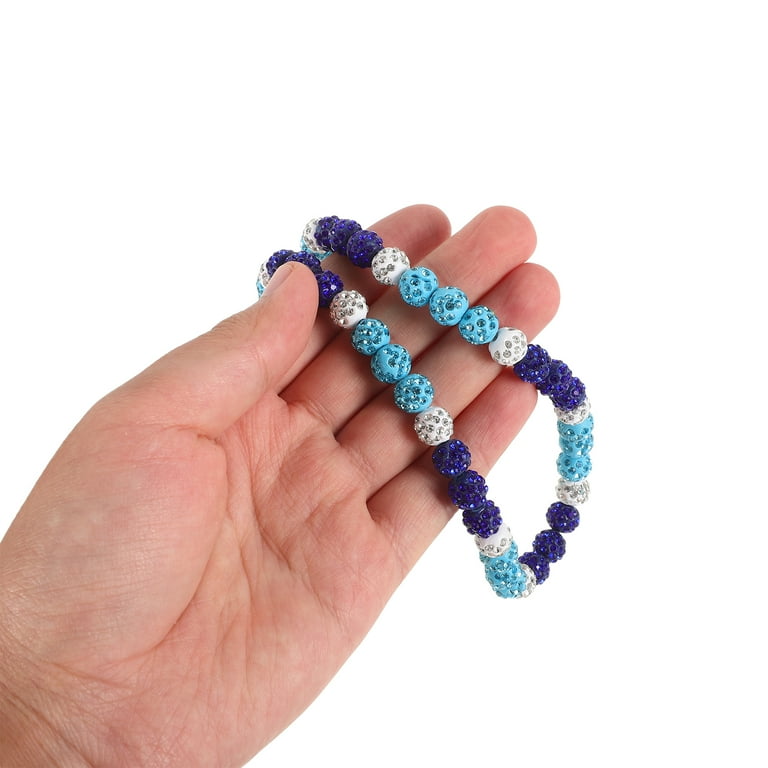 Colorful Diamond Ball Necklace Rhinestone Belt Baseball Necklace